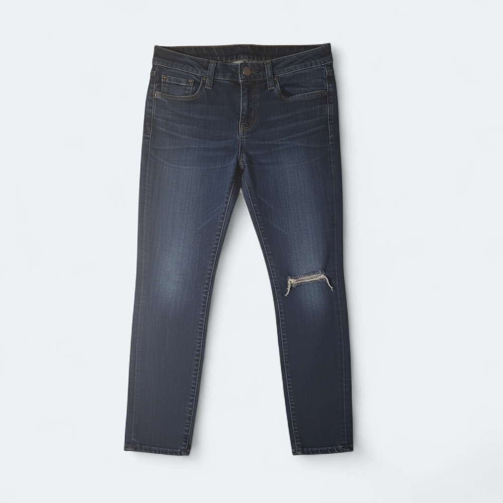 ✨ J. Crew Toothpick Skinny Dark Blue Distressed Jeans Size 28